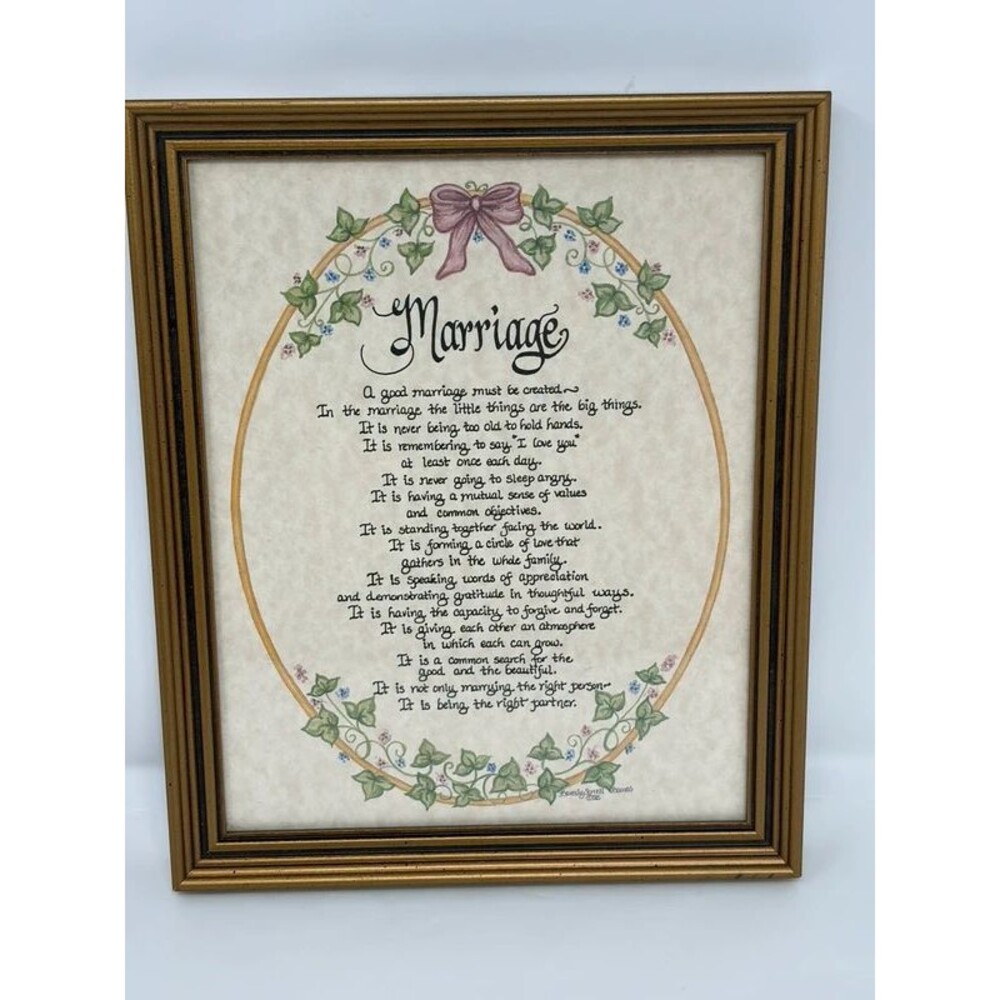 The Art of Marr Poem Print Wilferd A Peterson signed calligraphy